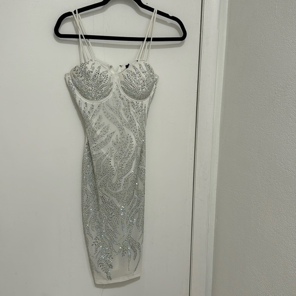 Dresses & Skirts - Rhinestone Sheer Boutique Birthday Dress Size Small